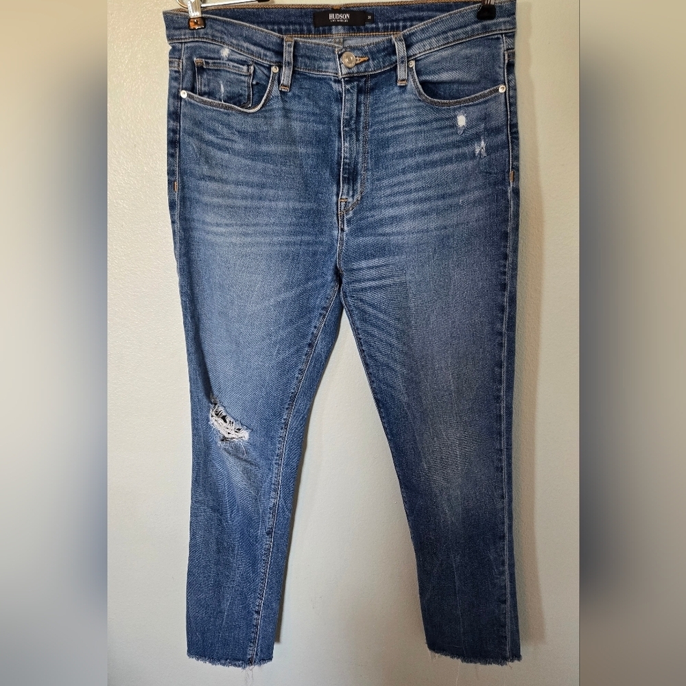 Hudson | Barbara Super Skinny Distressed Jeans Size 31